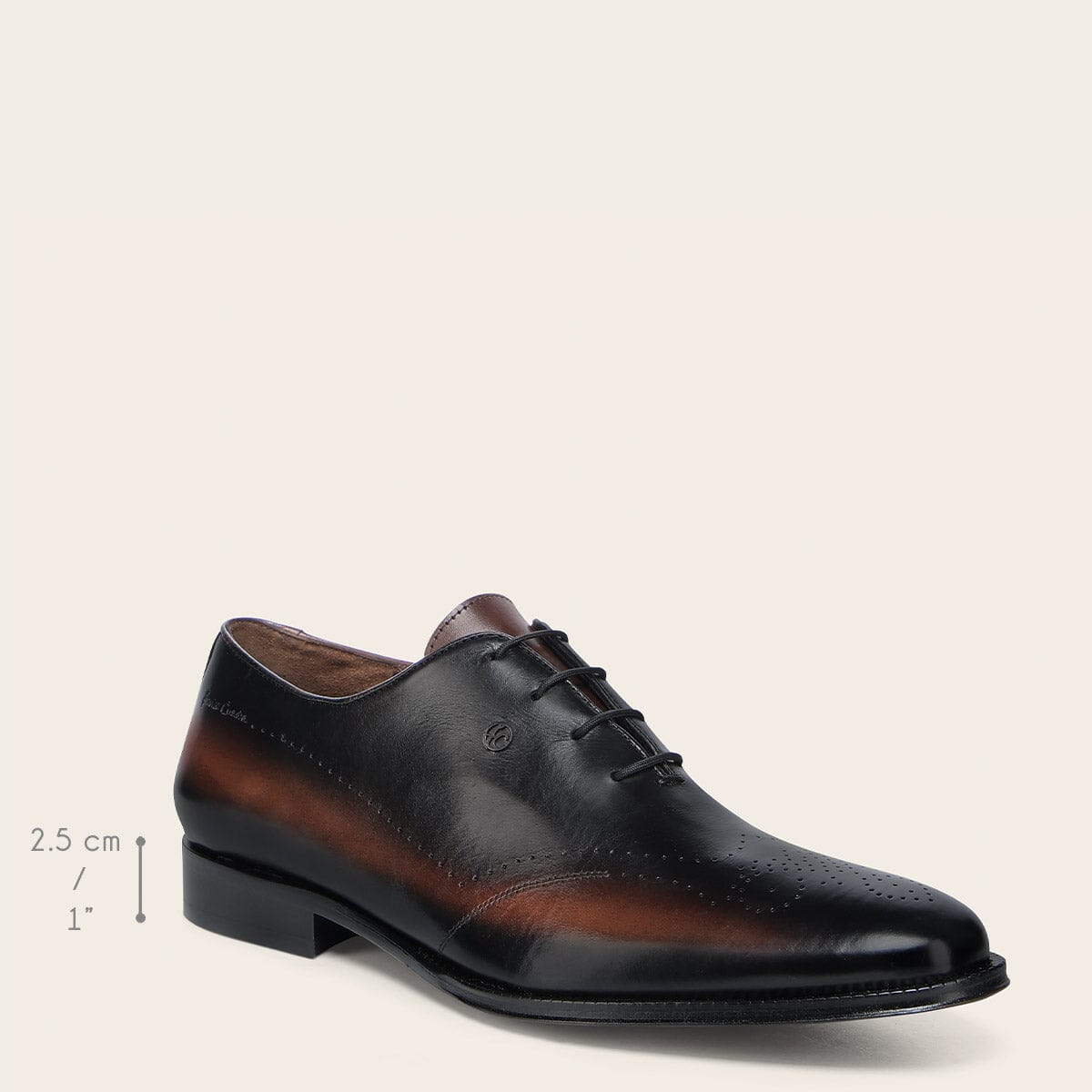 Zapato de vestir derby en piel genuina