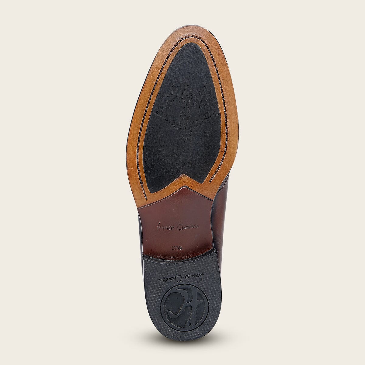 Zapato de vestir derby en piel genuina