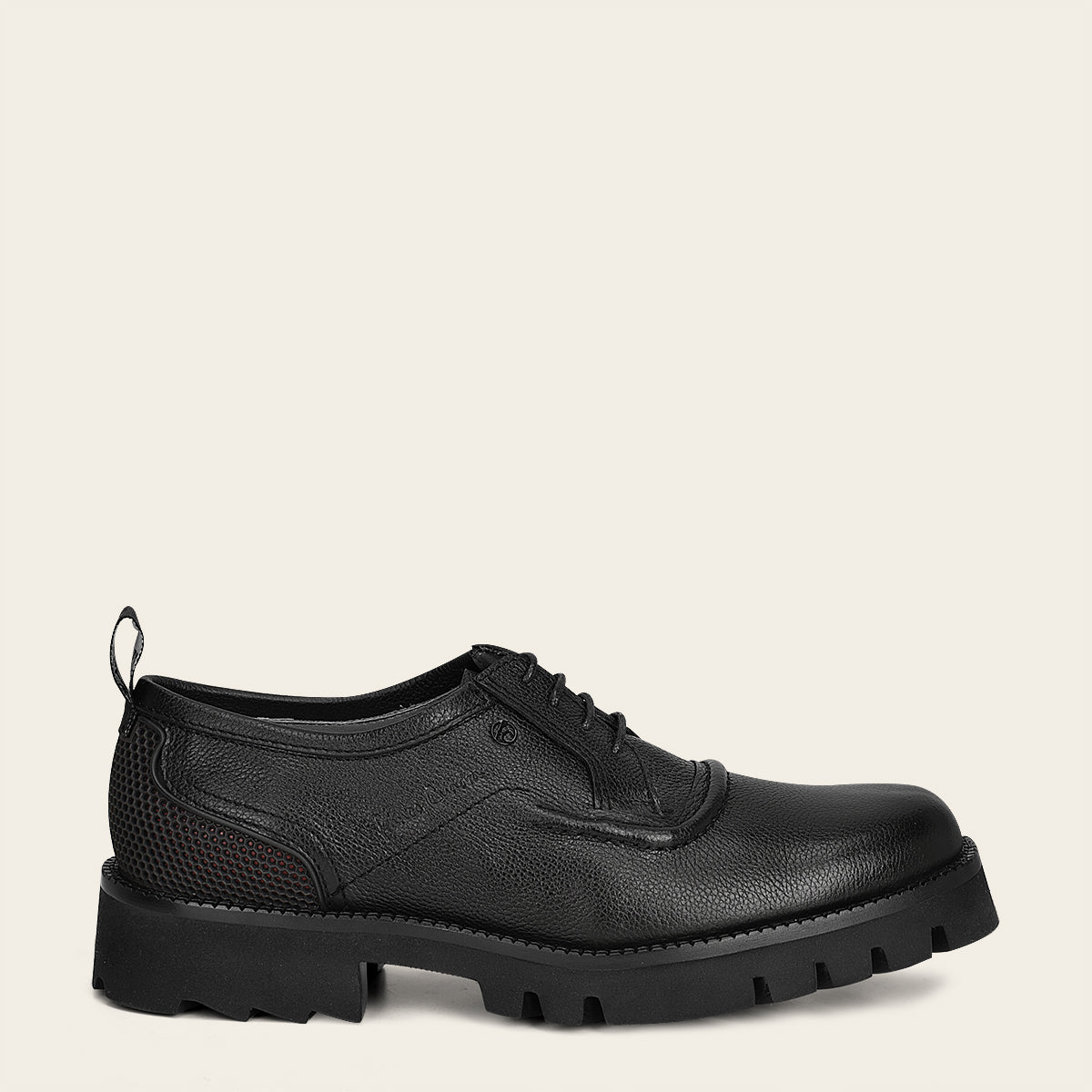 Zapato derby para caballero en piel de bovino con suela XL