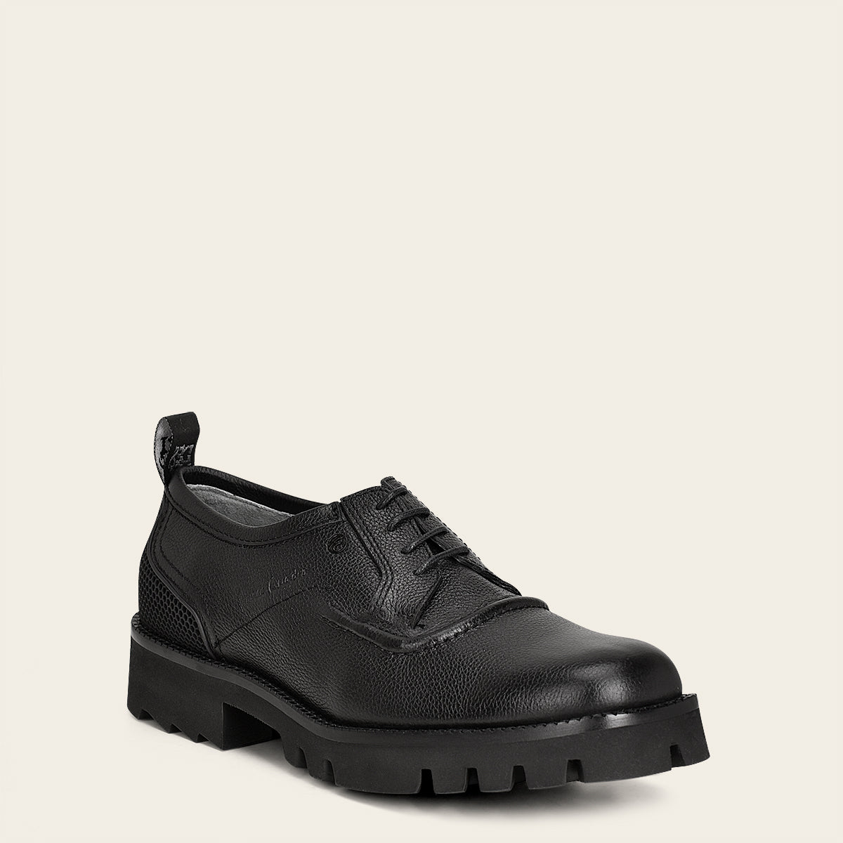 Zapato derby para caballero en piel de bovino con suela XL