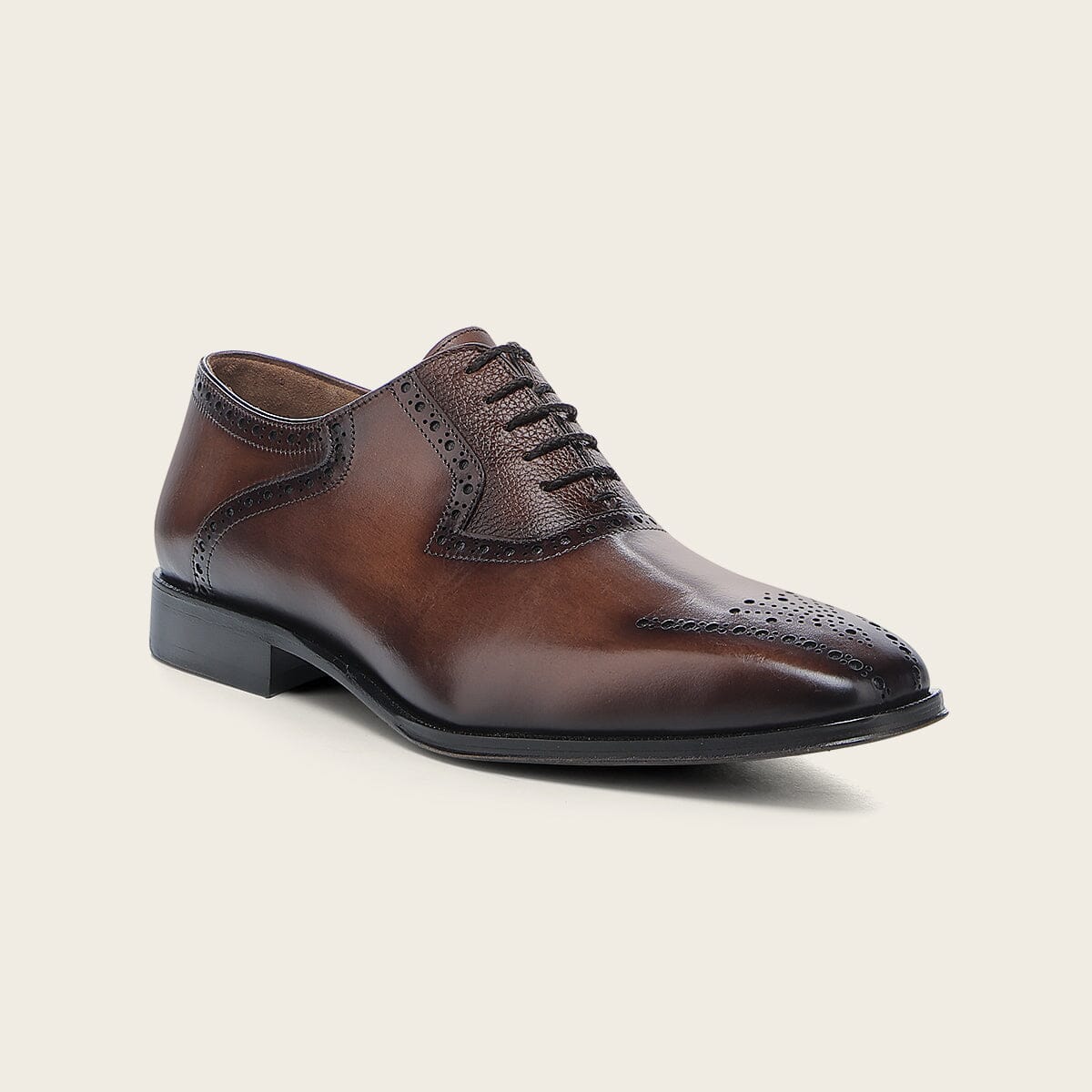 Zapato de vestir oxford en piel genuina