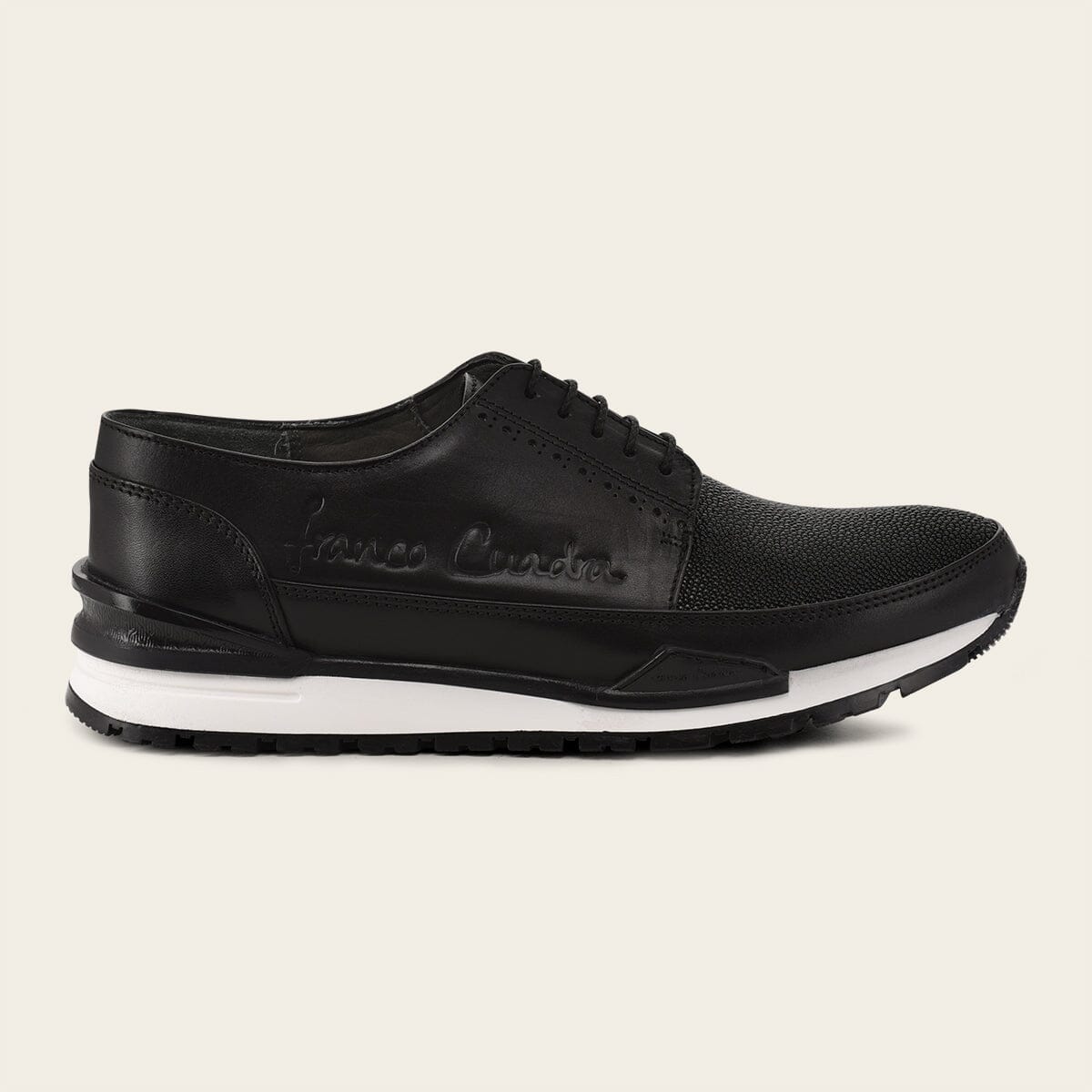 Tenis con piel genuina de mantarraya para caballero