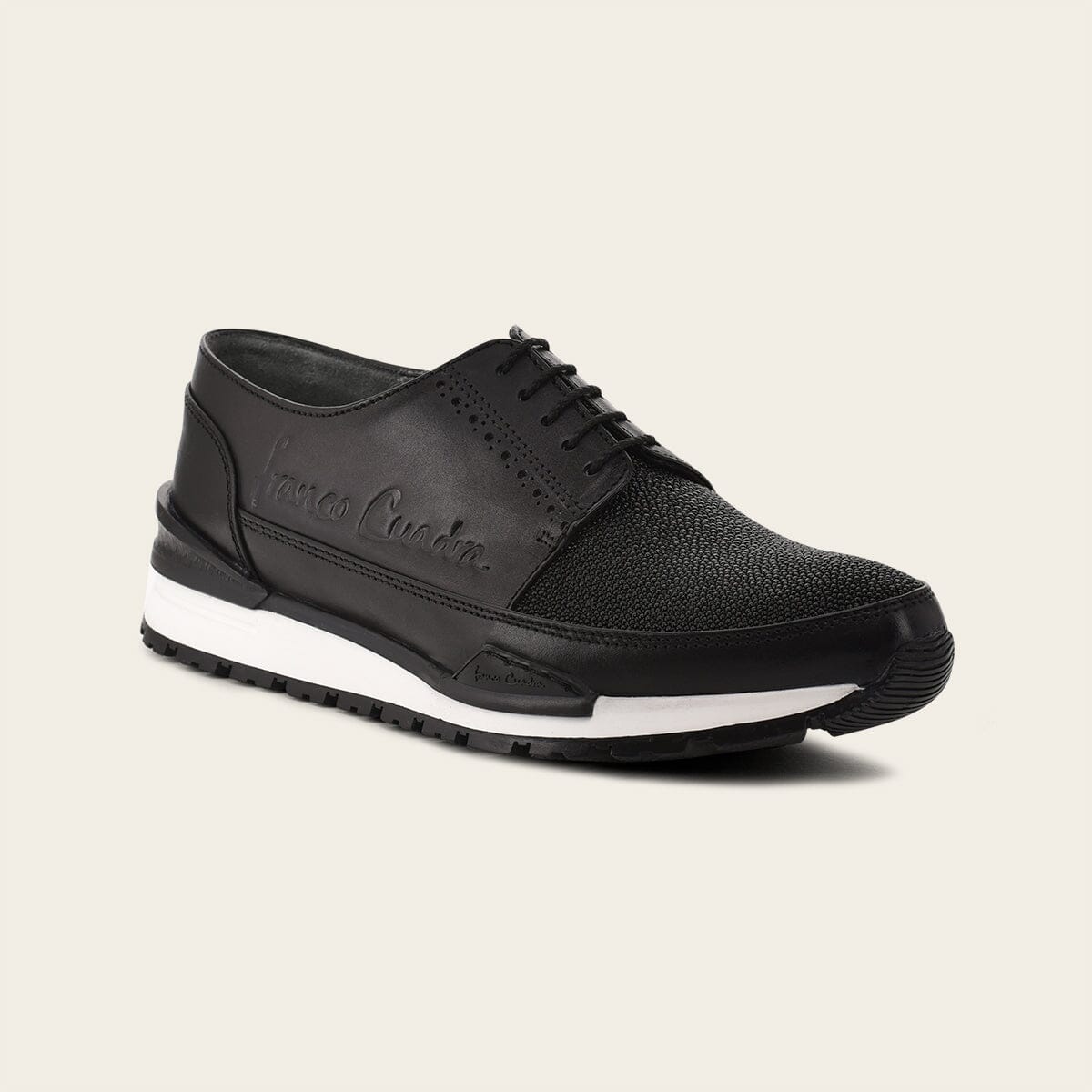 Tenis con piel genuina de mantarraya para caballero