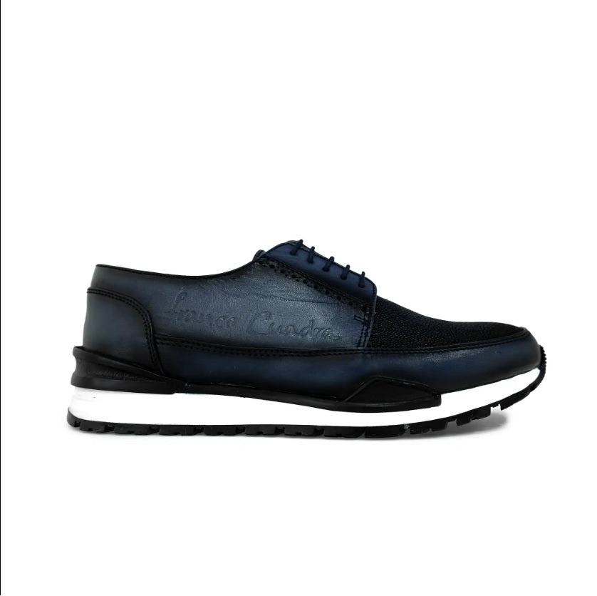 Tenis con piel genuina de mantarraya para caballero
