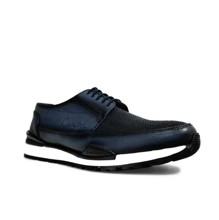 Tenis con piel genuina de mantarraya para caballero