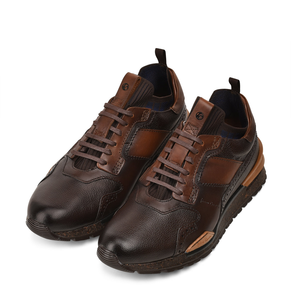 Tenis para caballero en piel genuina de ternera