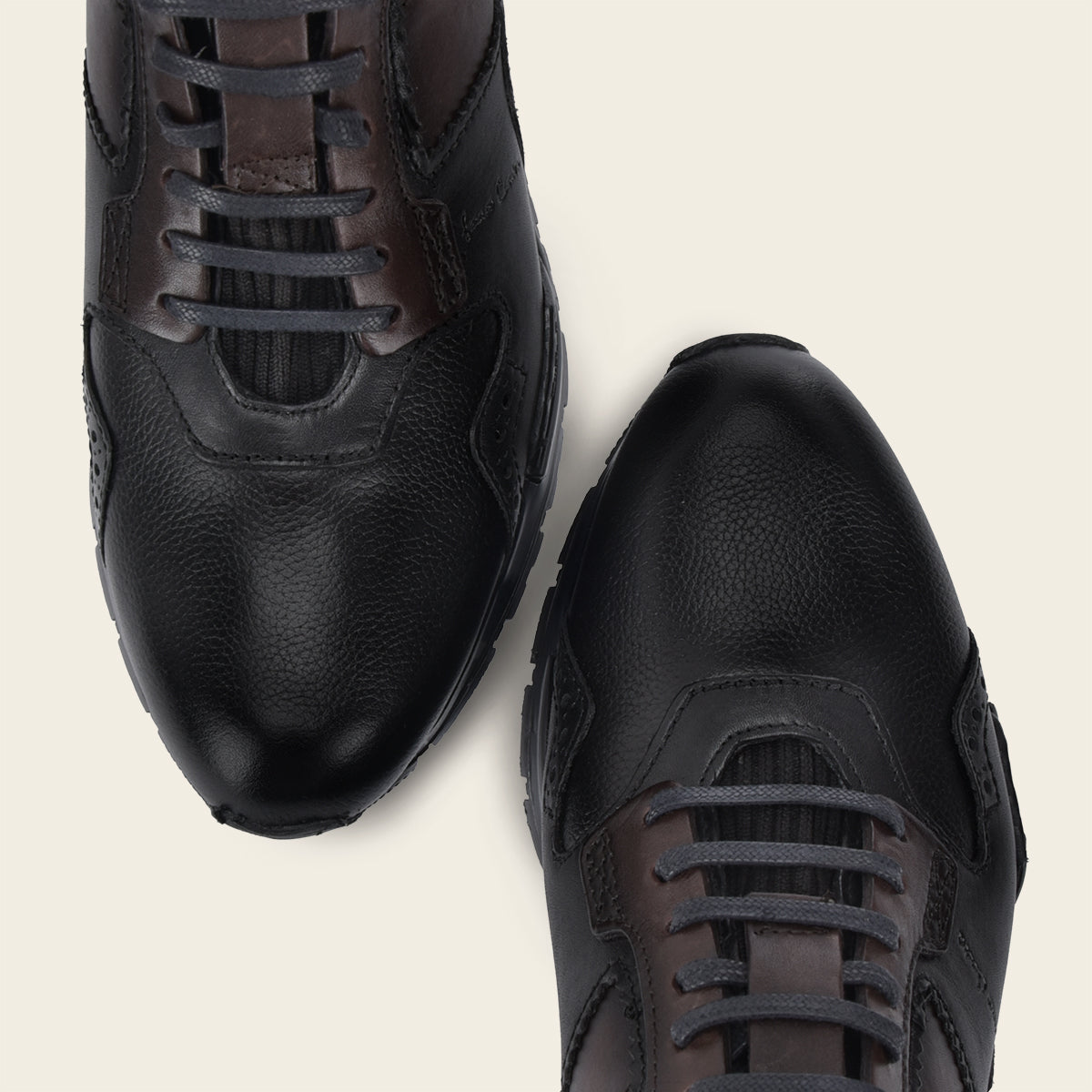 Tenis para caballero en piel genuina de ternera