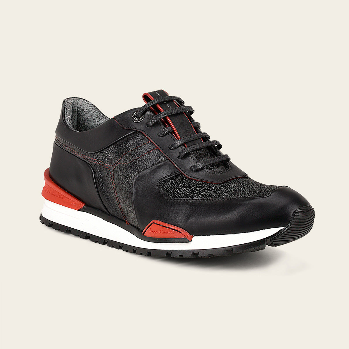 Tenis para caballero en piel genuina de mantarraya