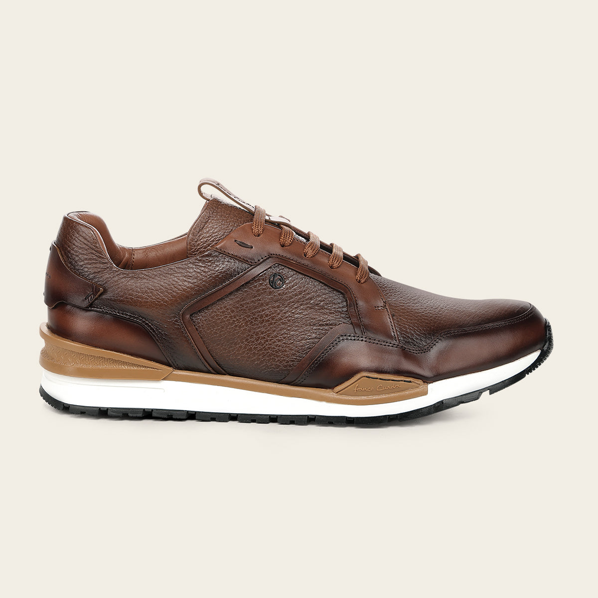 Tenis en piel genuina de venado para caballero