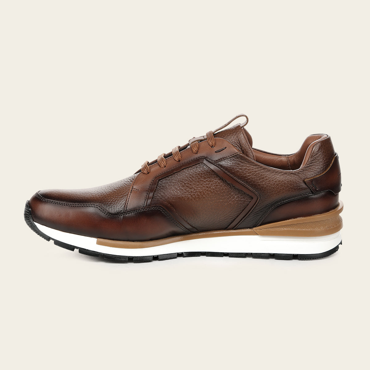 Tenis en piel genuina de venado para caballero