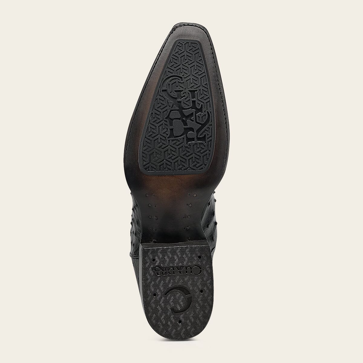 Bota tradicional Orígenes en piel genuina de avestruz para caballero