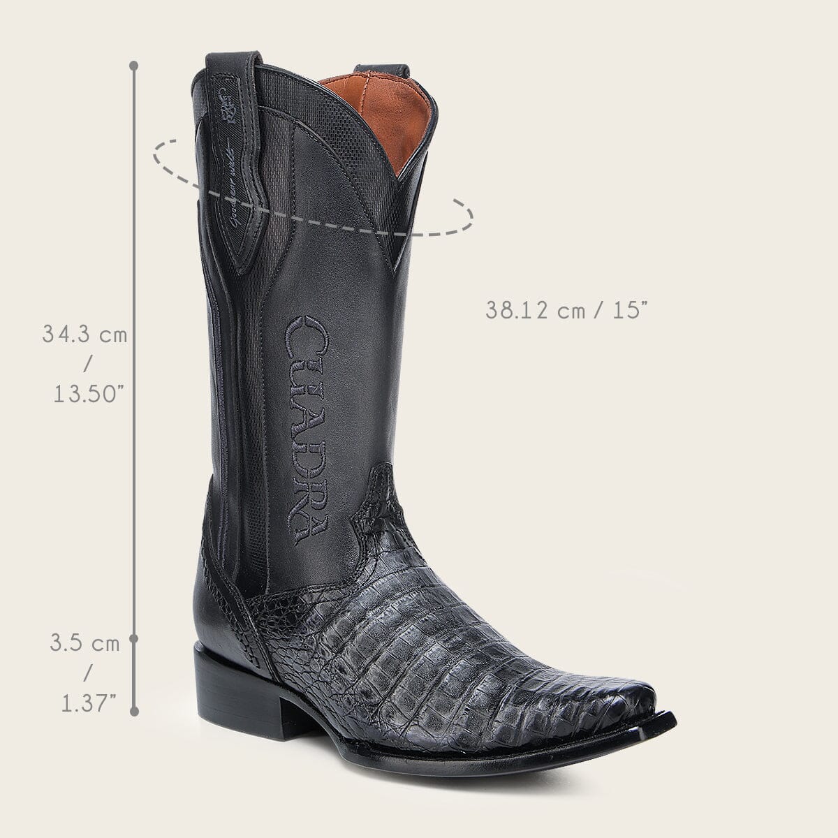 Bota tradicional en piel genuina de fuscus para caballero