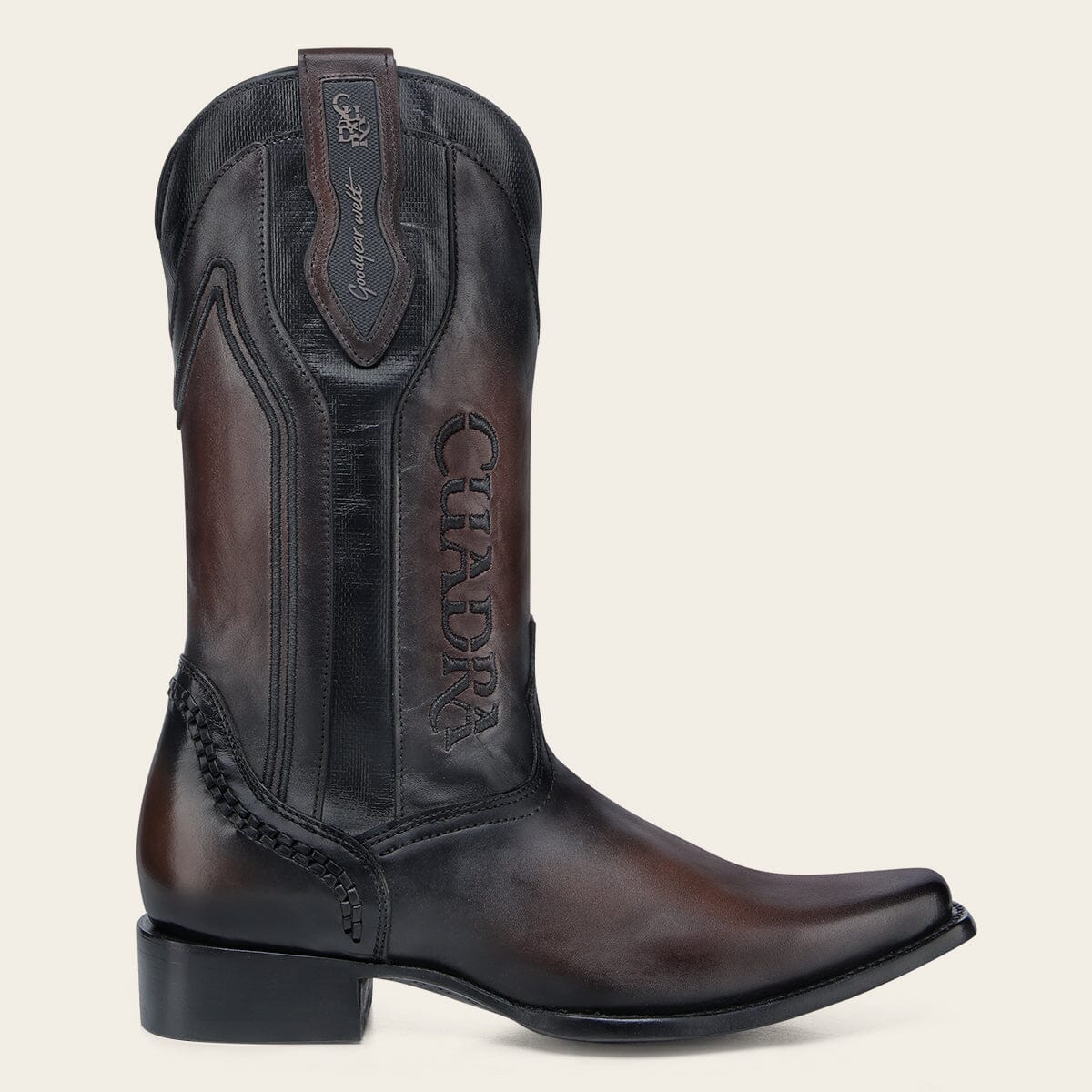 Bota tradicional en piel genuina para caballero