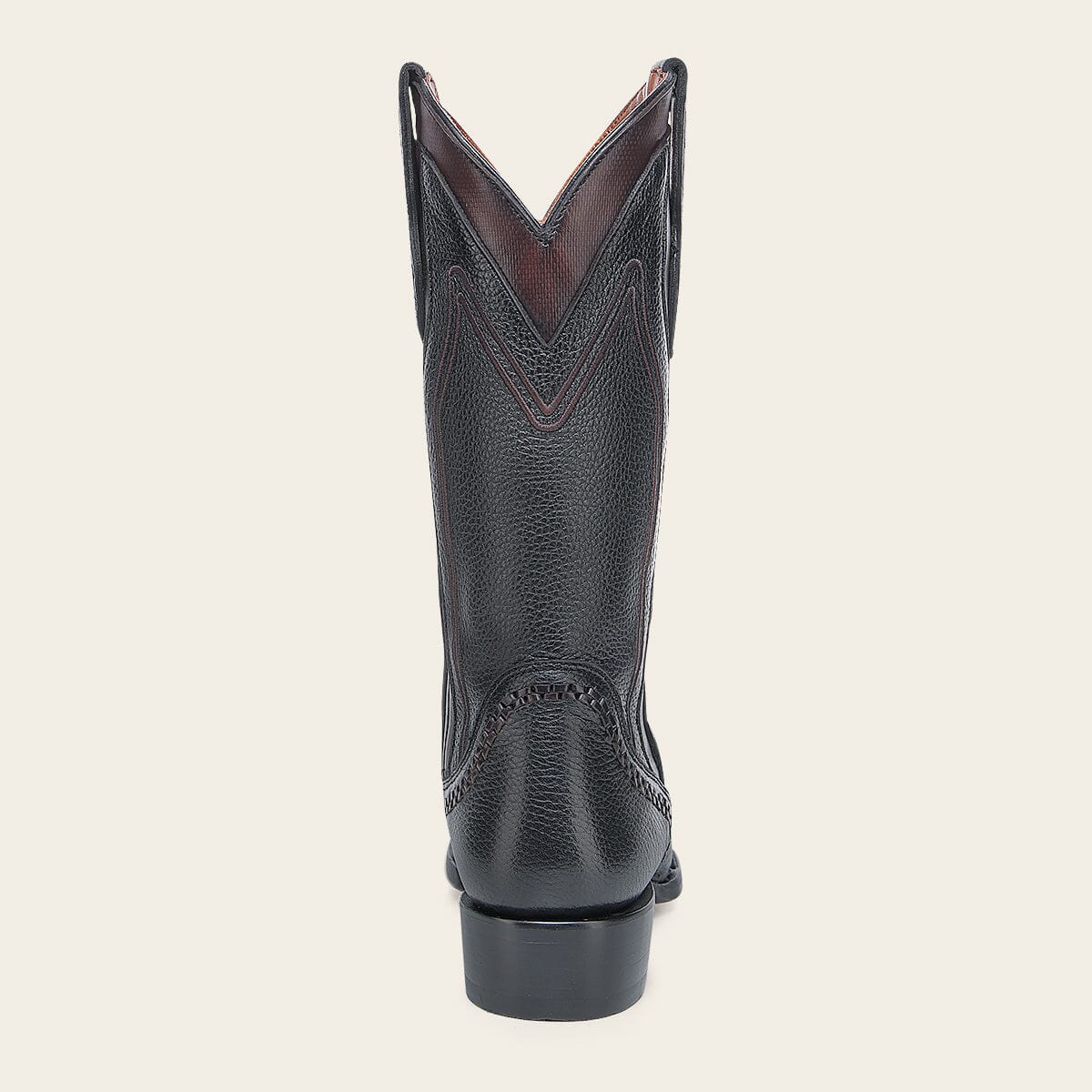 Bota vaquera en piel genuina de venado para caballero