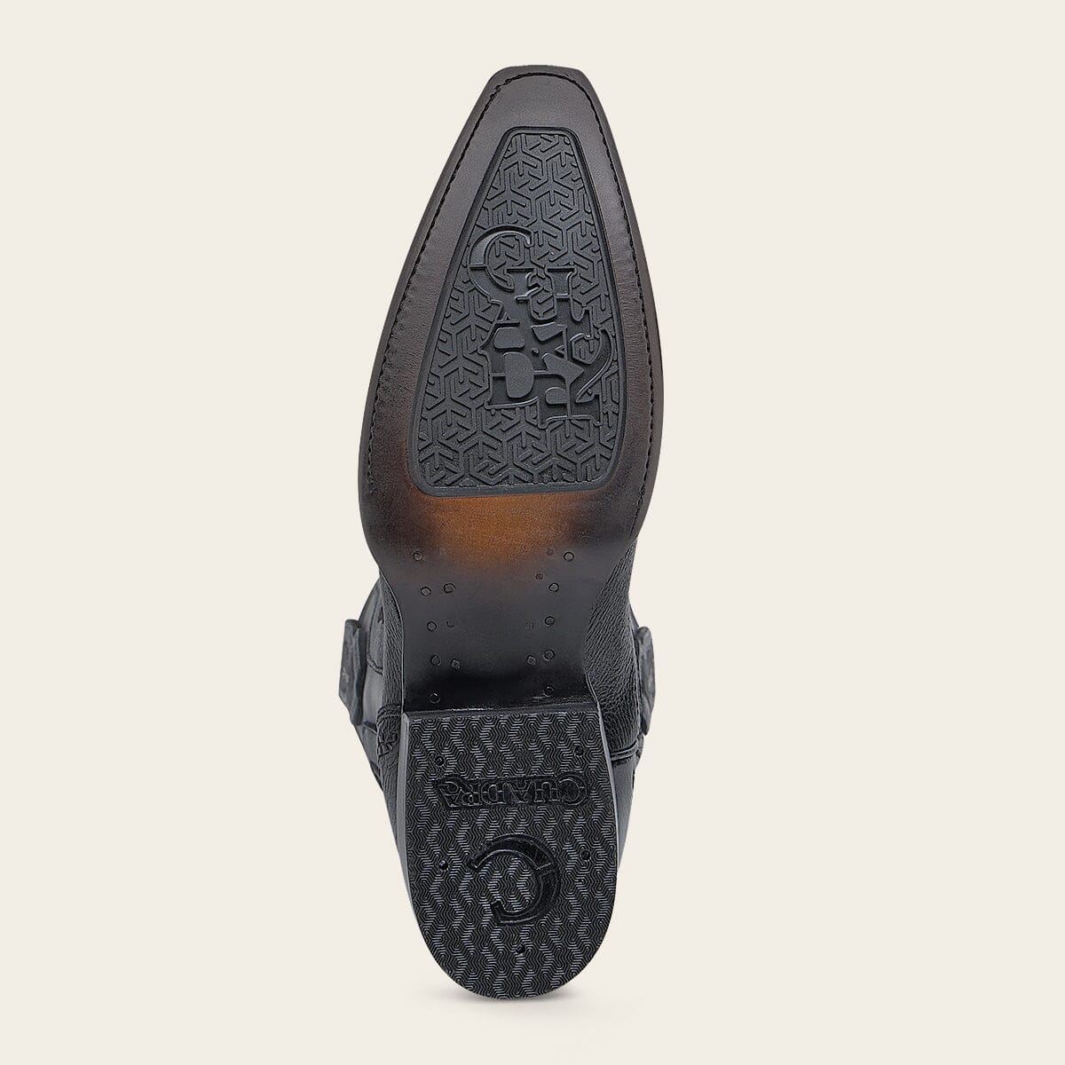Bota vaquera en piel genuina de venado para caballero