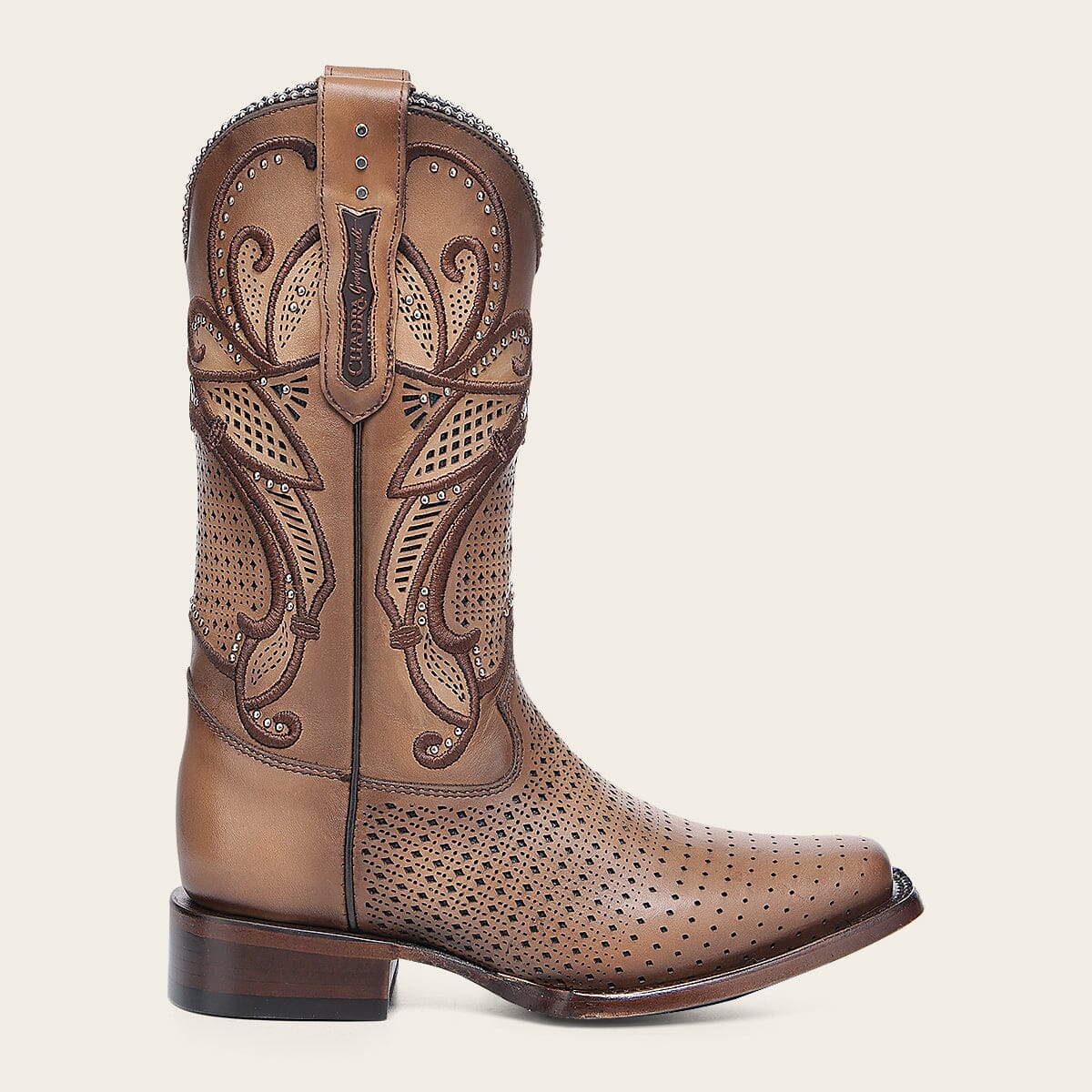 Bota rodeo en piel genuina para dama