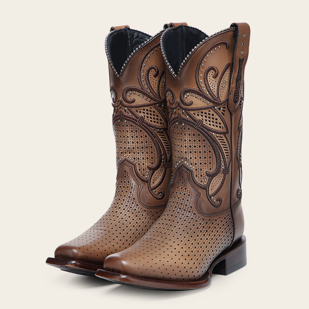 Bota rodeo en piel genuina para dama