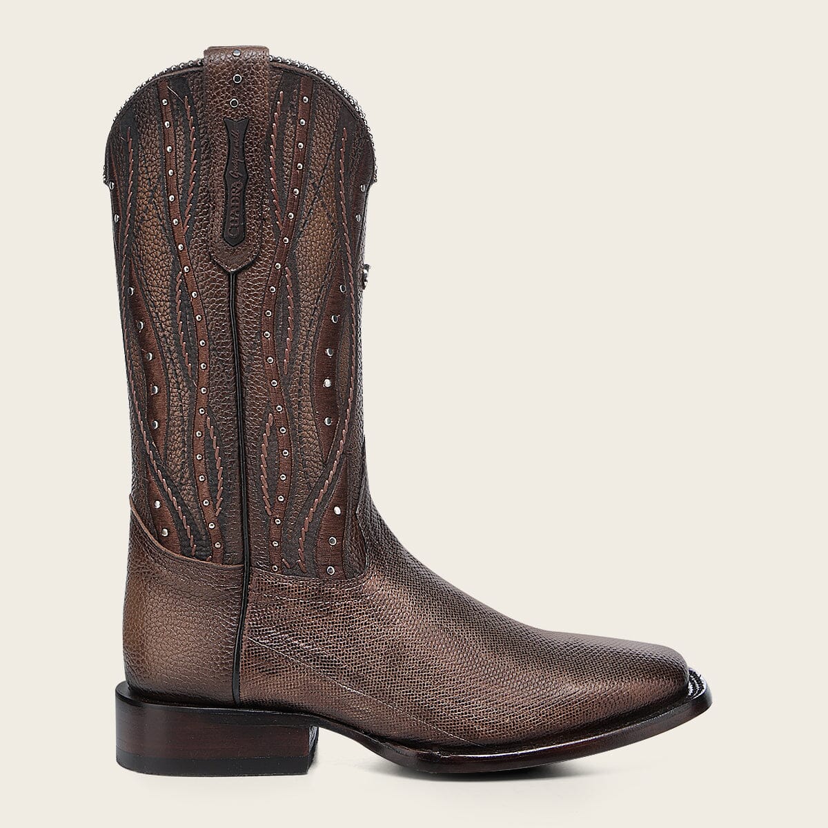 Bota de rodeo en piel genuina de carunga para dama