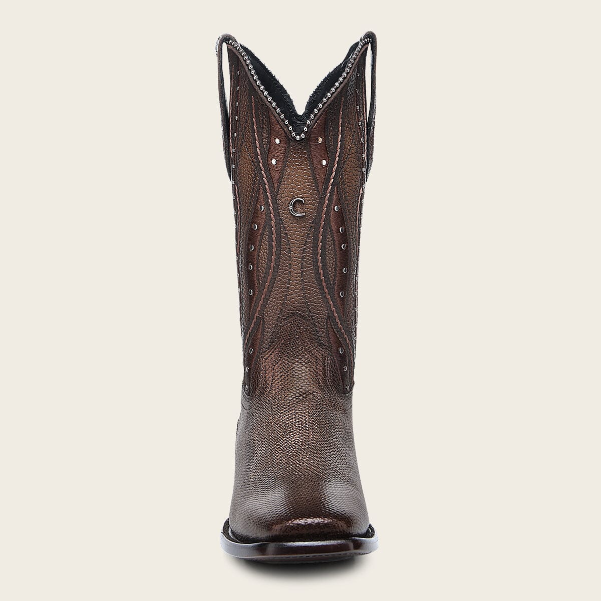 Bota de rodeo en piel genuina de carunga para dama