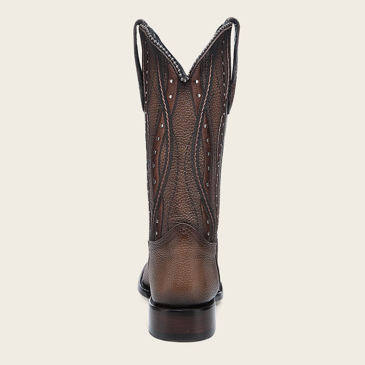 Bota de rodeo en piel genuina de carunga para dama