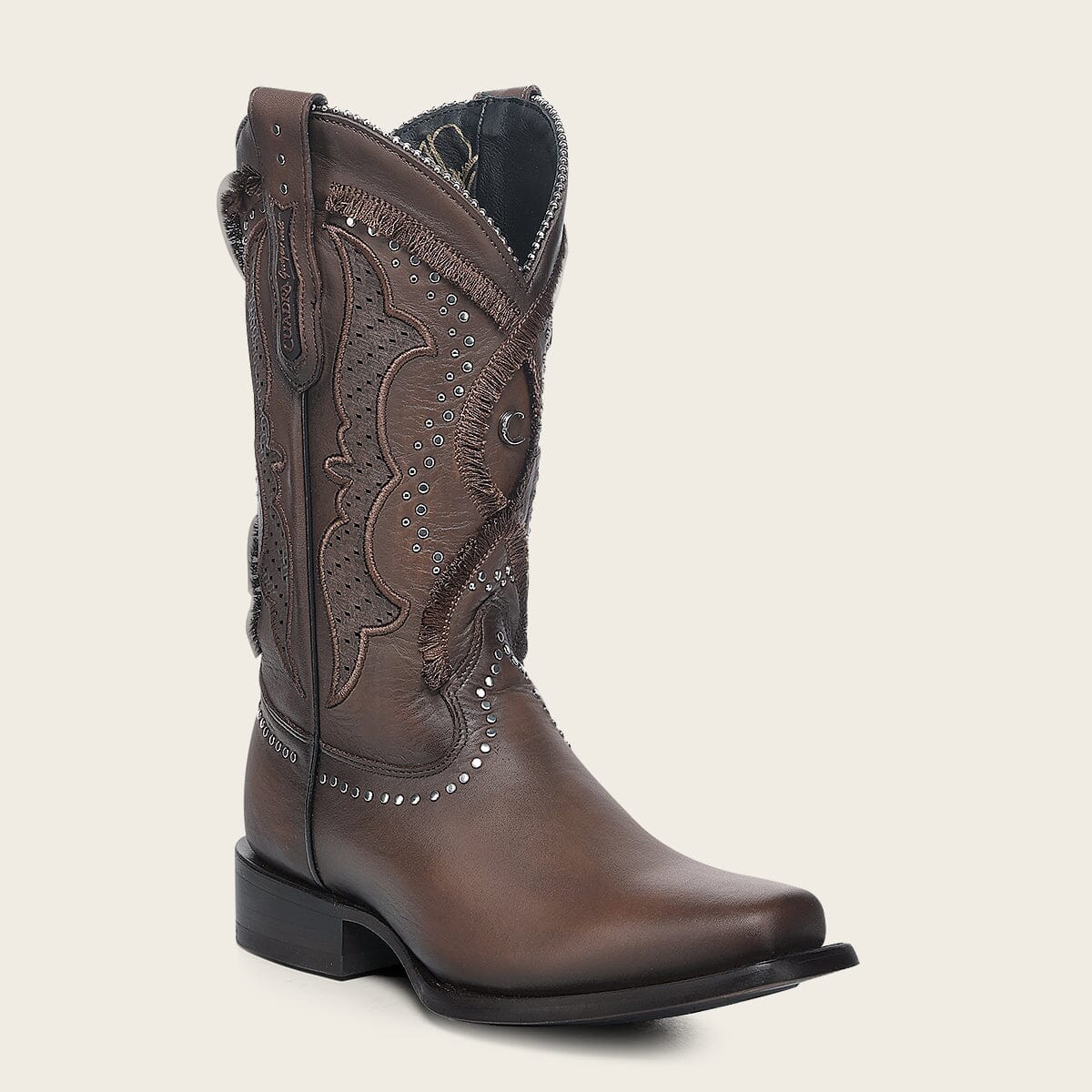 Bota rodeo en piel genuina para dama