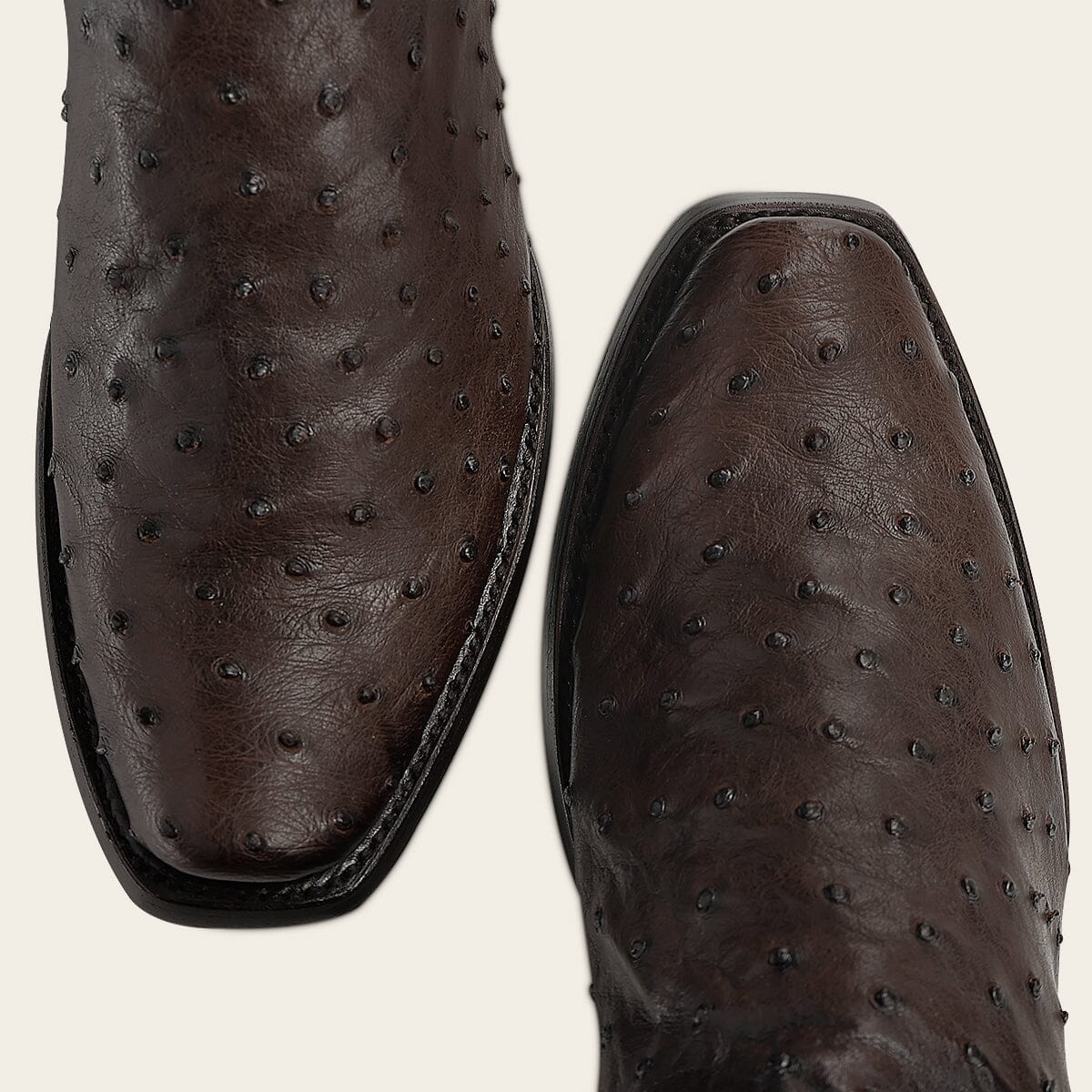 Bota tradicional Orígenes en piel genuina de avestruz para caballero