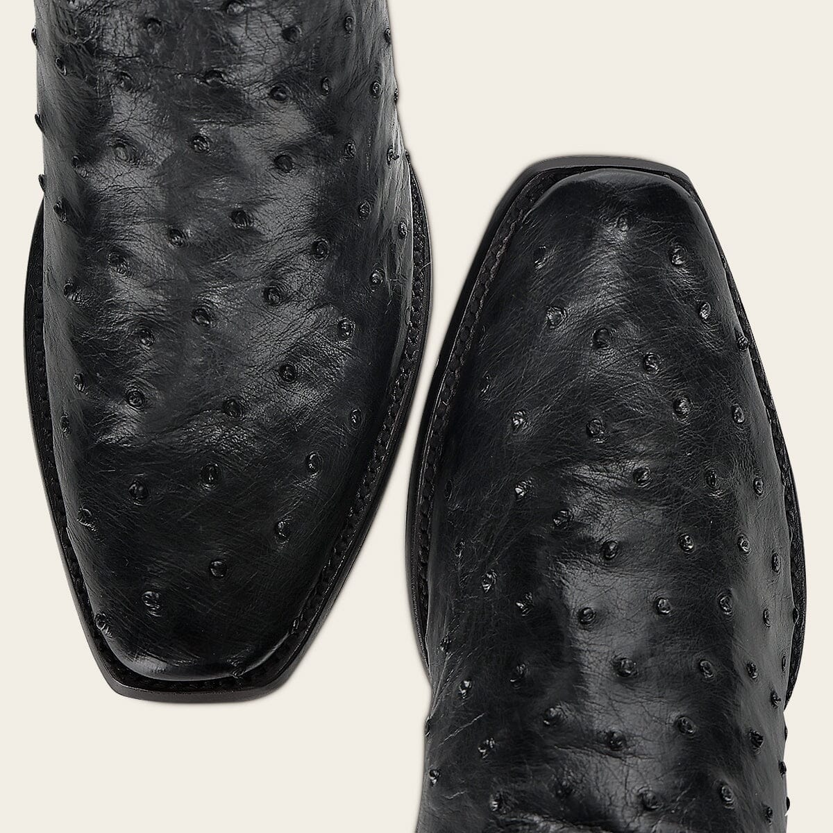 Bota tradicional Orígenes en piel genuina de avestruz para caballero