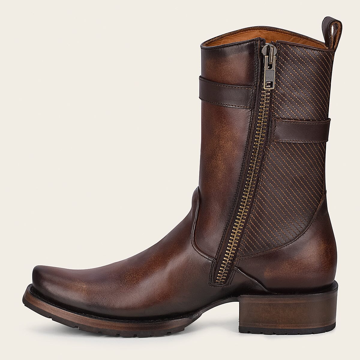 Bota urbana en piel genuina para caballero