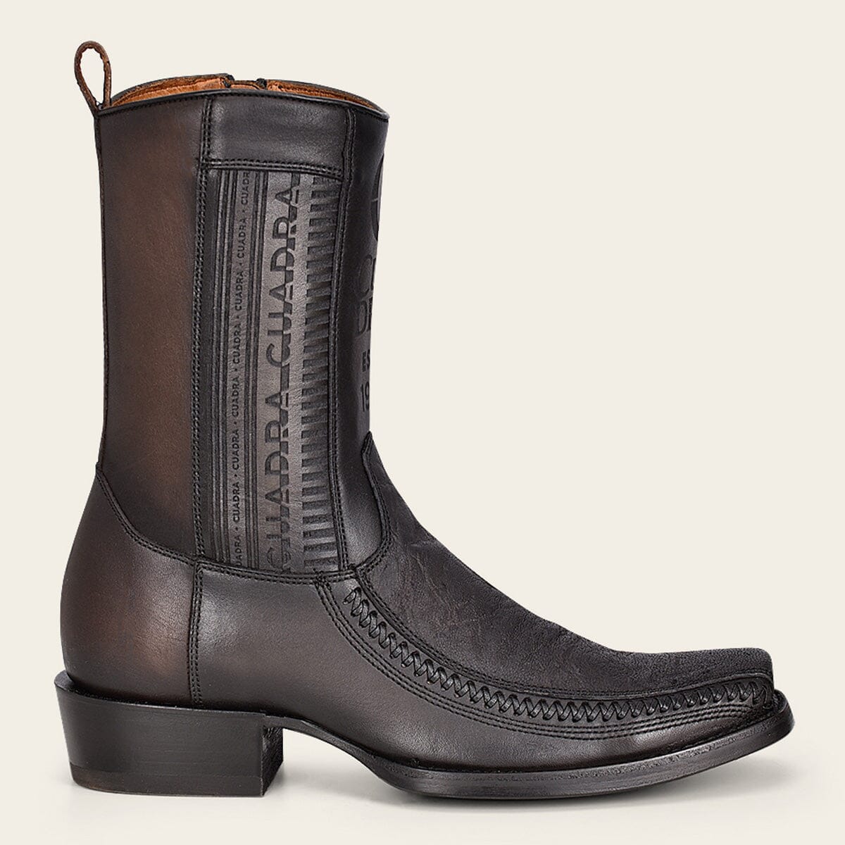 Bota casual en piel genuina de elefante para caballero