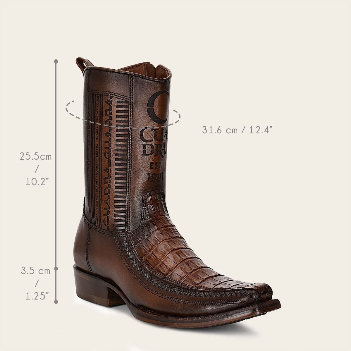 Bota casual en piel genuina de fuscus para caballero