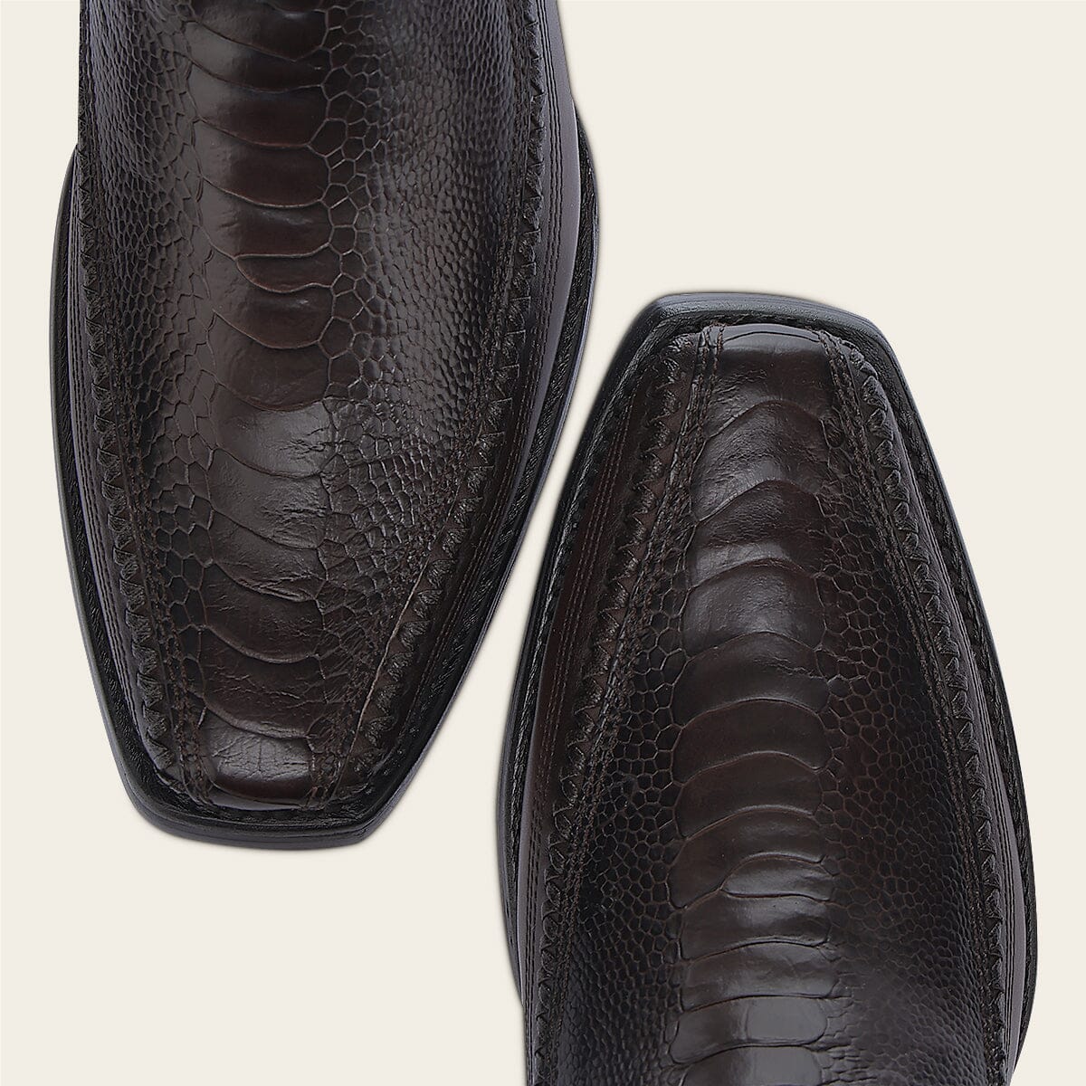 Bota casual en piel genuina de pata de avestruz para caballero