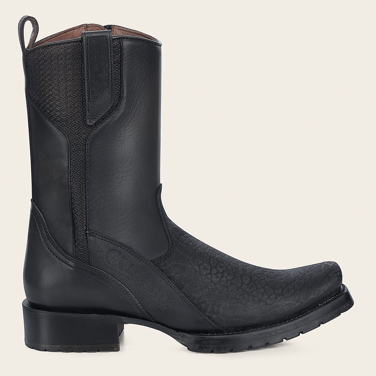 Bota casual en piel genuina de cuello de toro para caballero