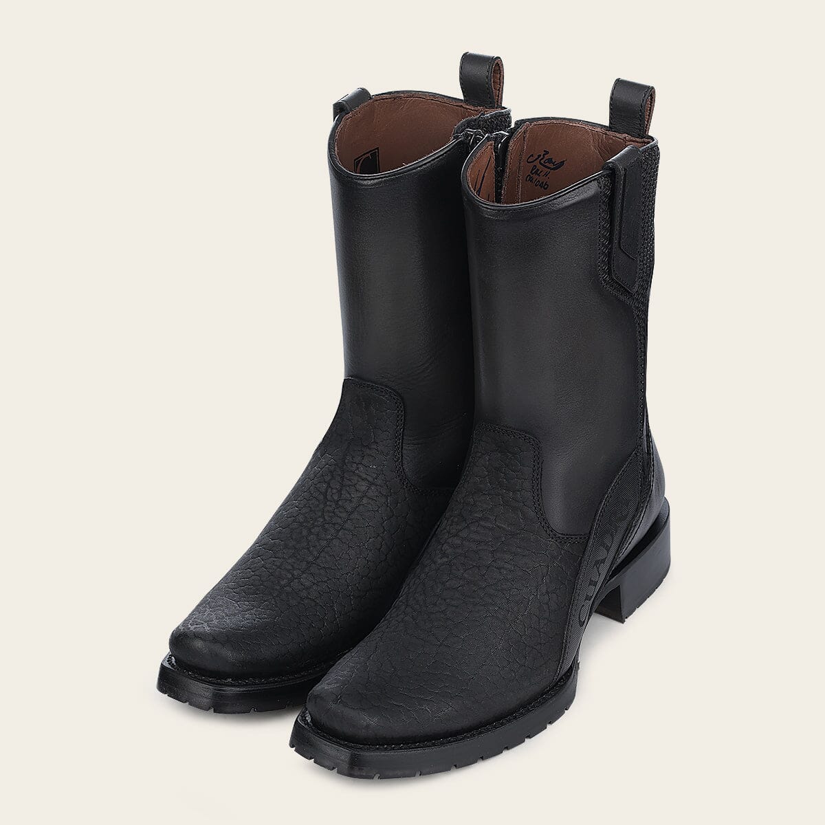 Bota casual en piel genuina de cuello de toro para caballero