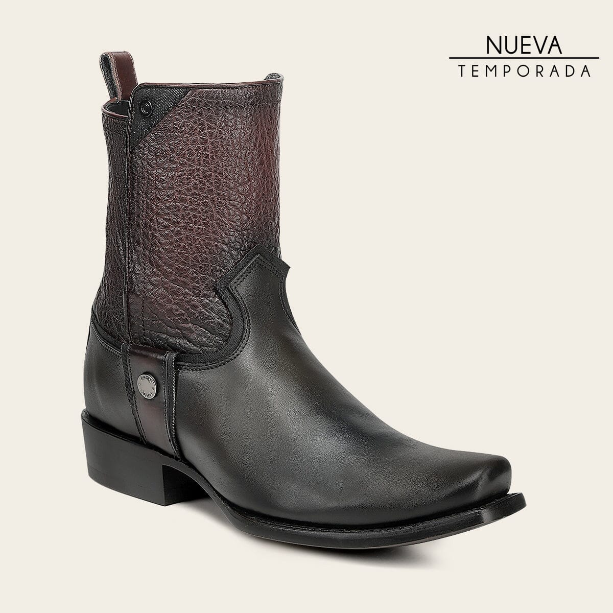 Botín urbano en piel genuina para caballero