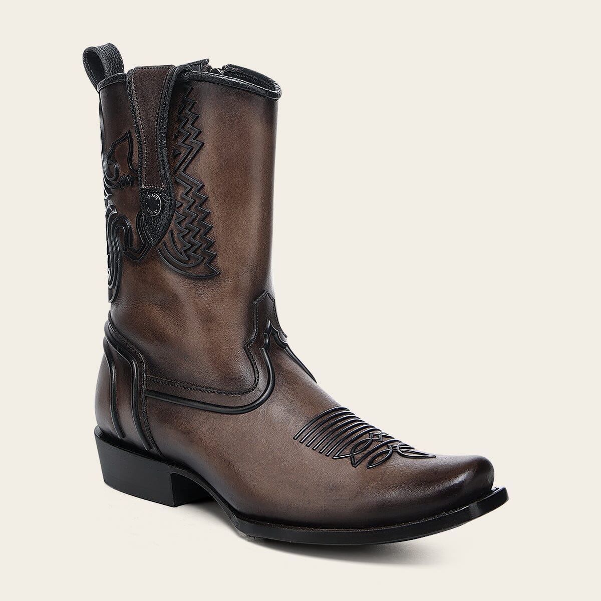 Bota urbana en piel genuina para caballero