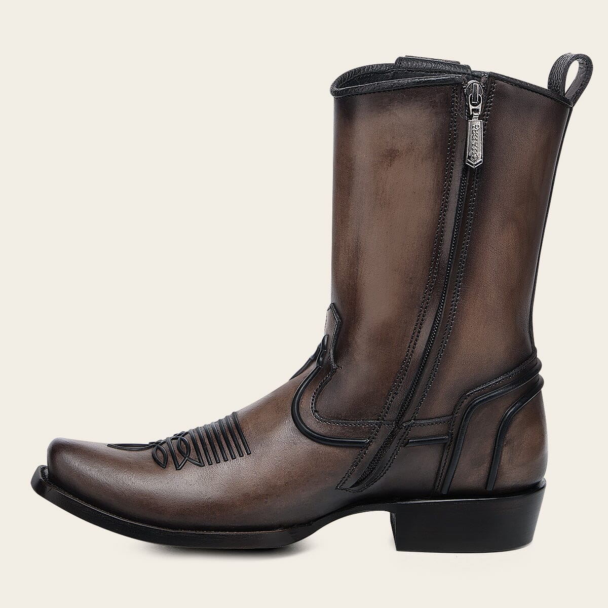 Bota urbana en piel genuina para caballero