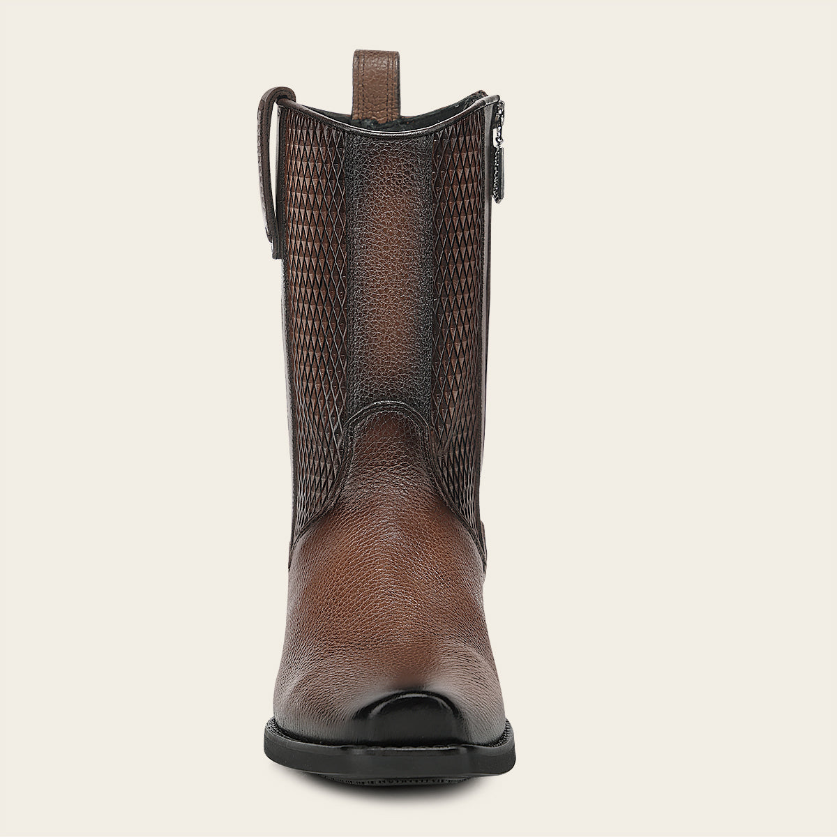 Bota urbana en piel genuina de venado italiano para caballero