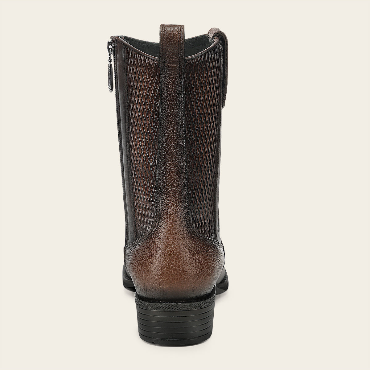 Bota urbana en piel genuina de venado italiano para caballero
