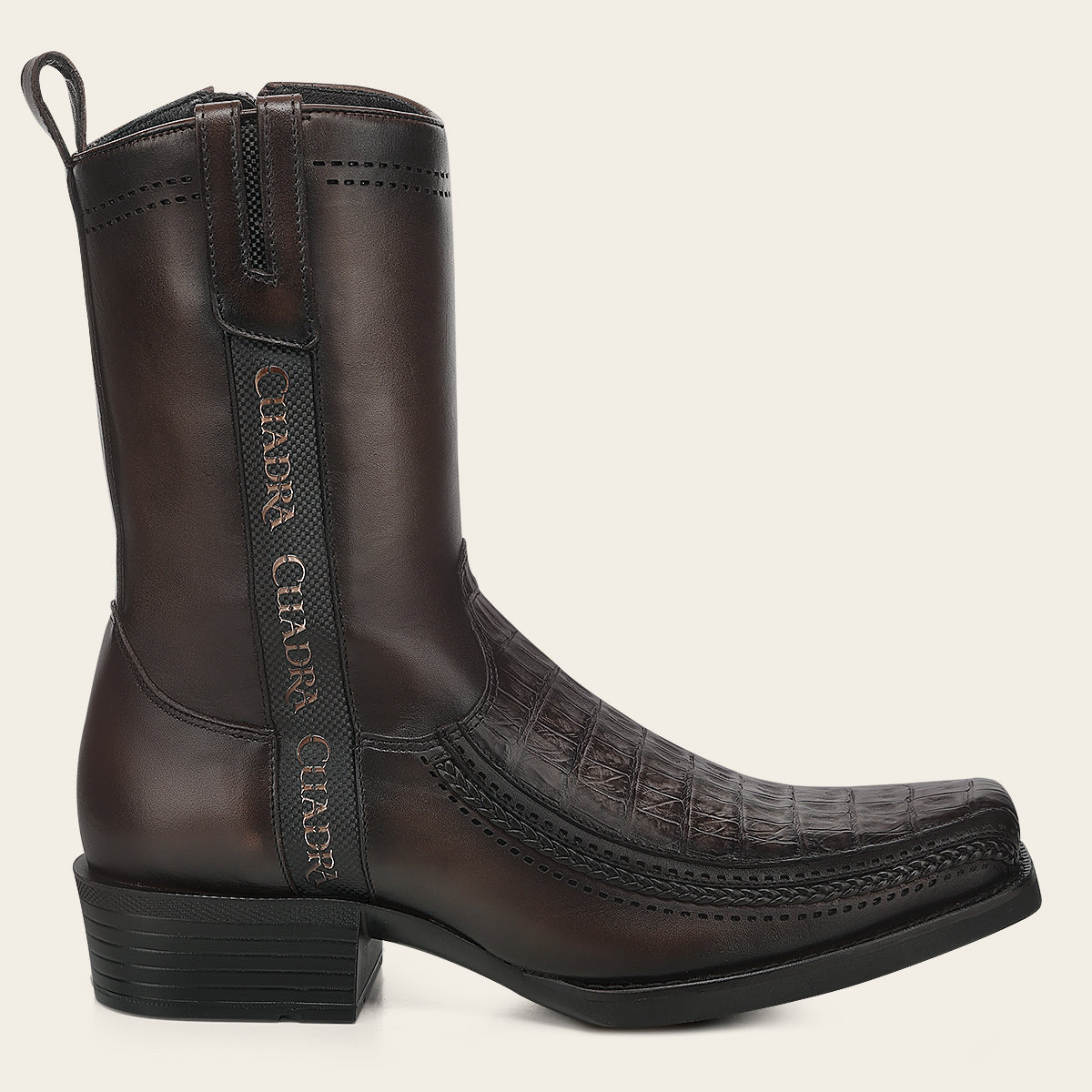 Bota urbana en piel genuina de fuscus