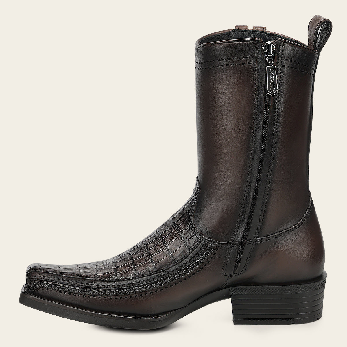 Bota urbana en piel genuina de fuscus