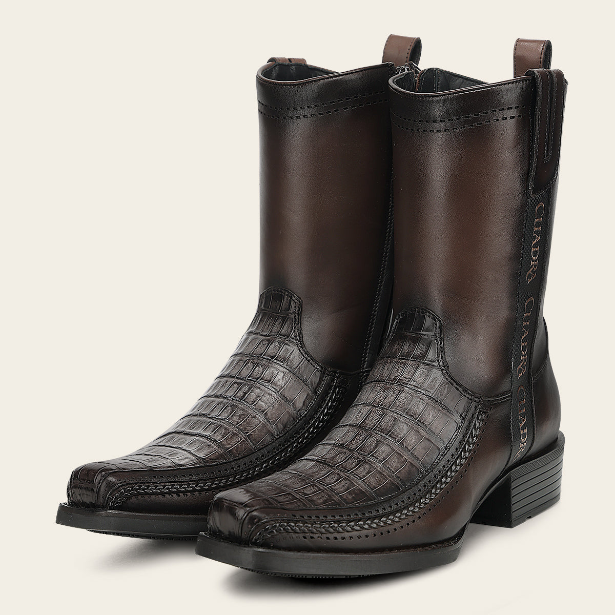 Bota urbana en piel genuina de fuscus