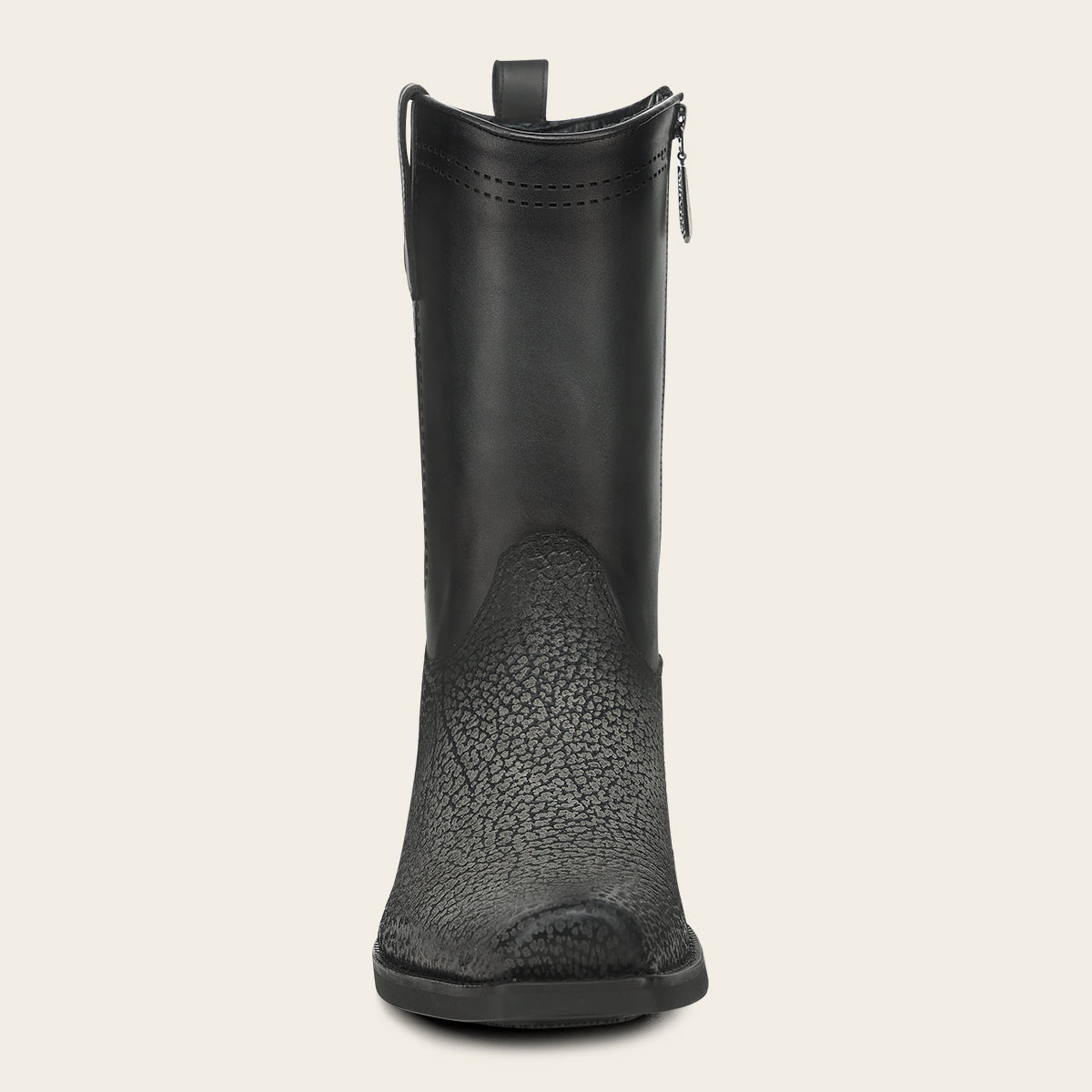 Bota urbana en piel genuina de bisonte para caballero