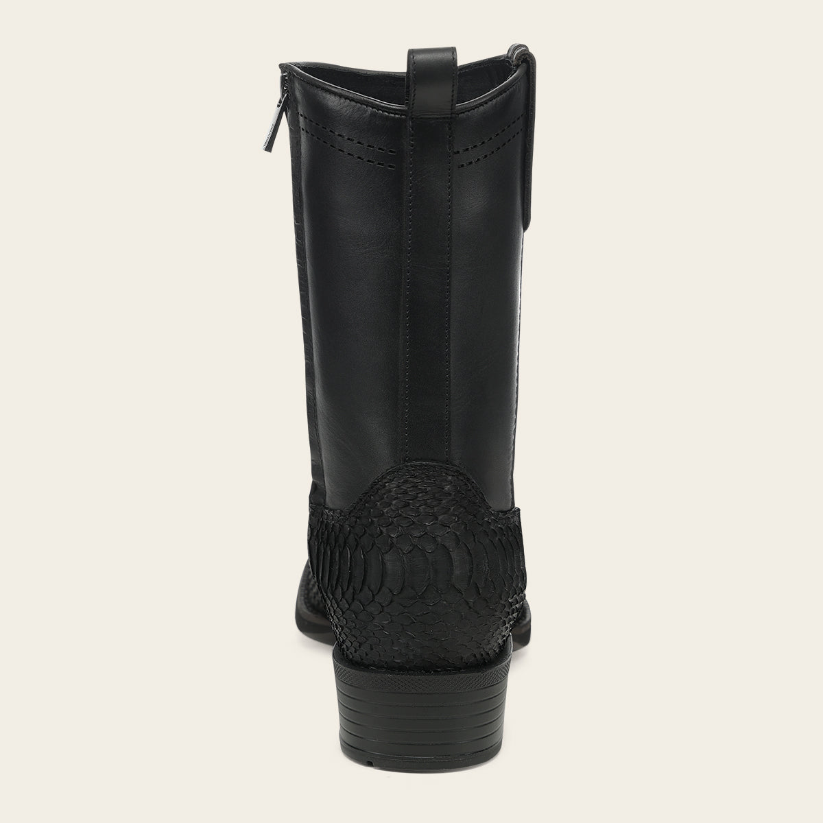 Bota urbana en piel genuina de pitón para caballero