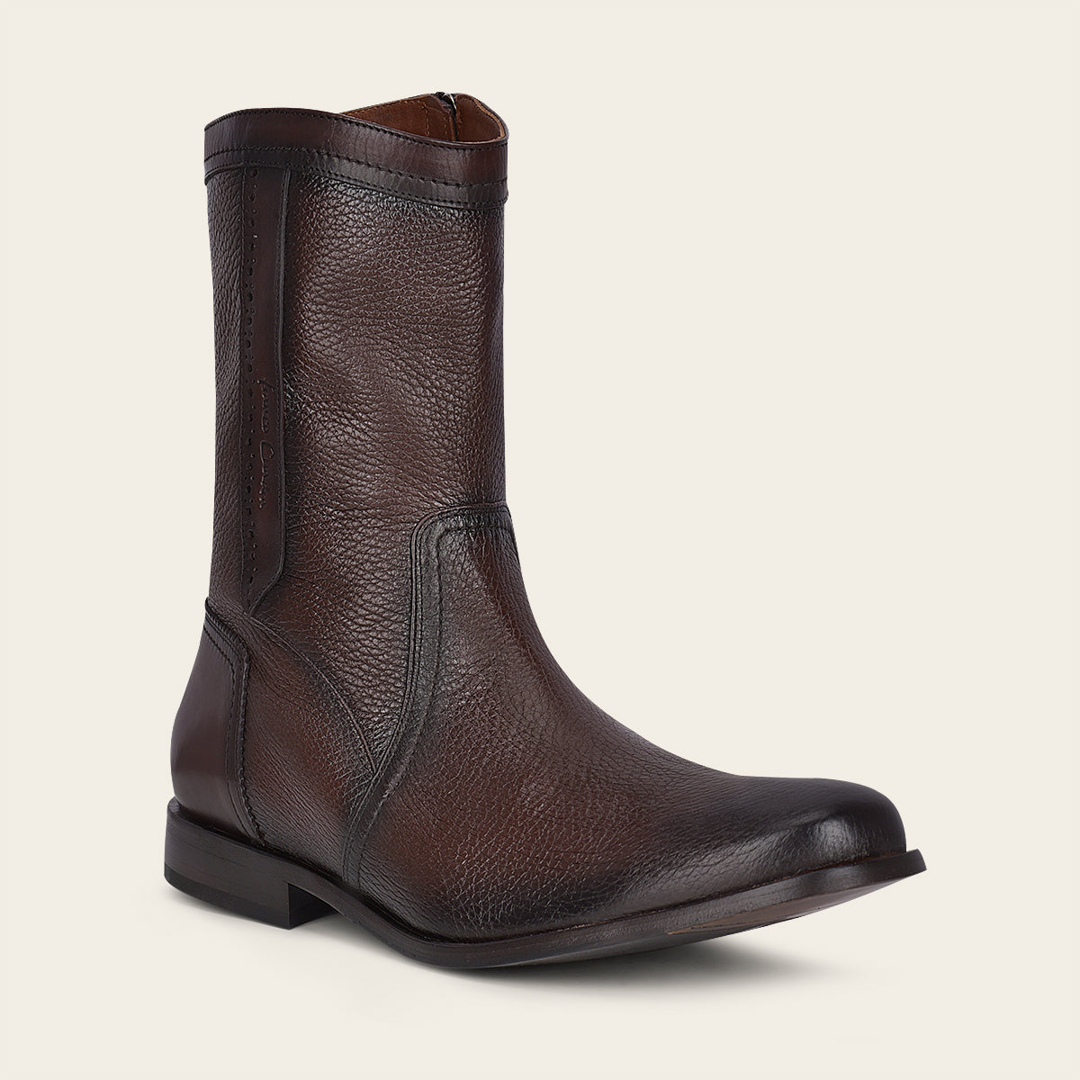 Bota de vestir para caballero en piel genuina de venado