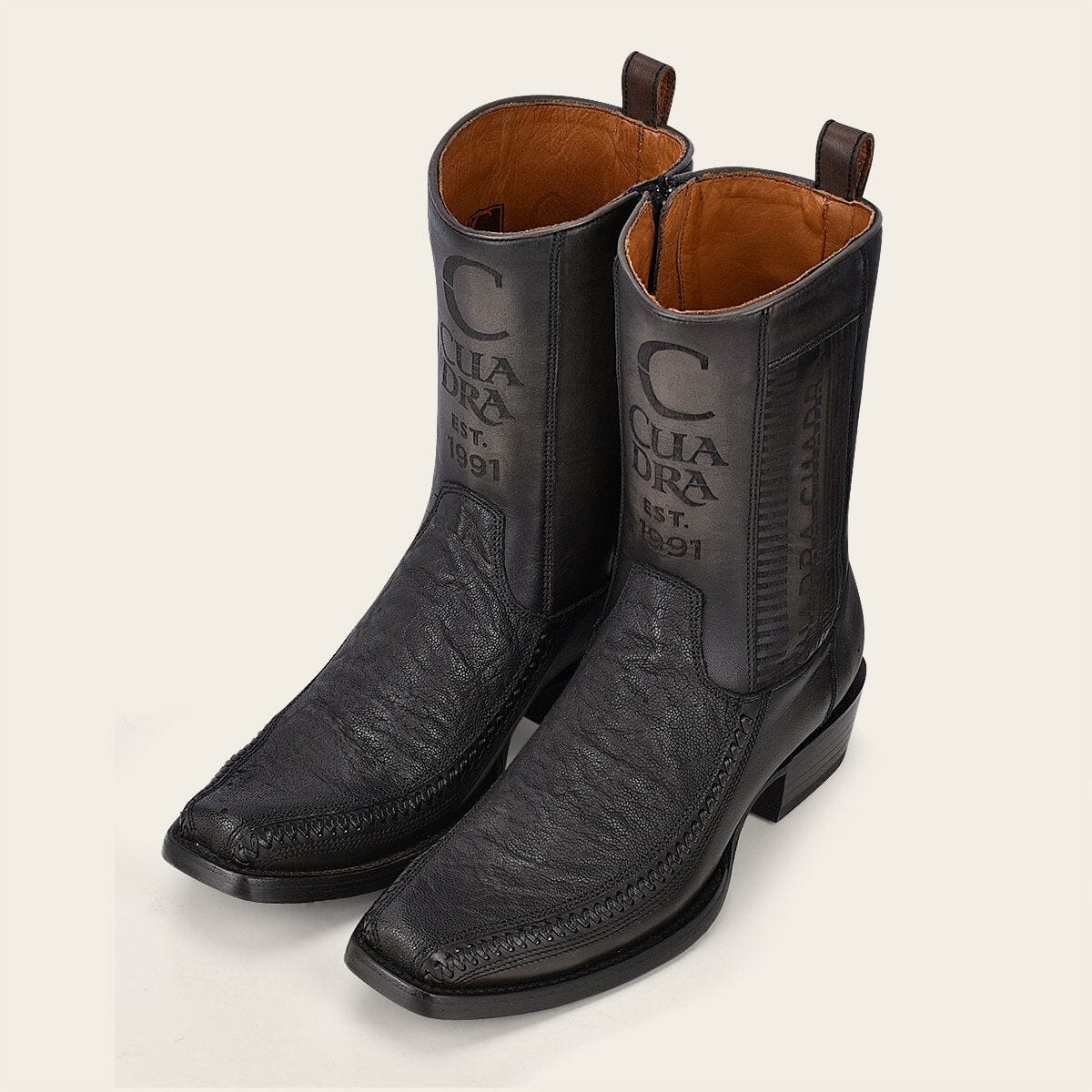 Bota casual en piel genuina de elefante para caballero