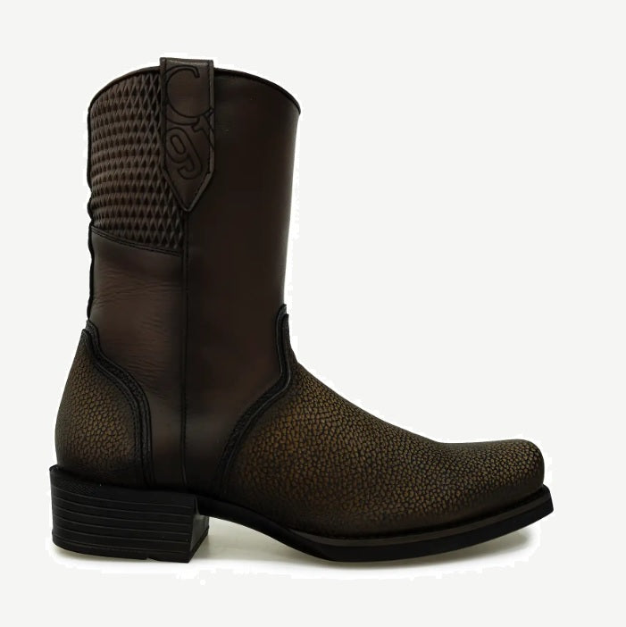 Bota urbana en piel genuina de bovino para caballero