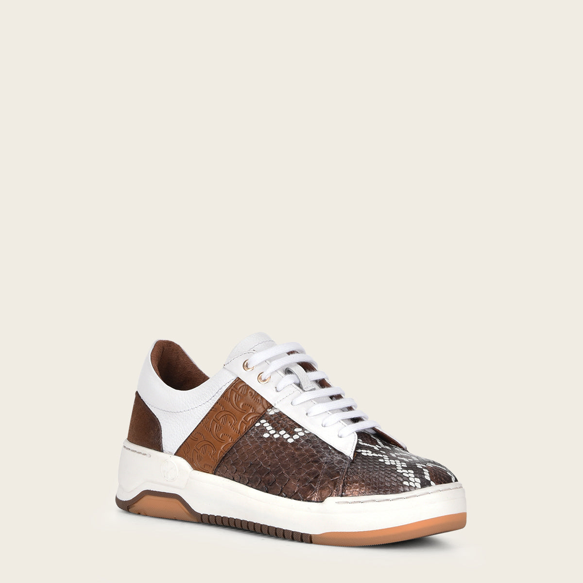 Tenis para mujer en blanco y marrón