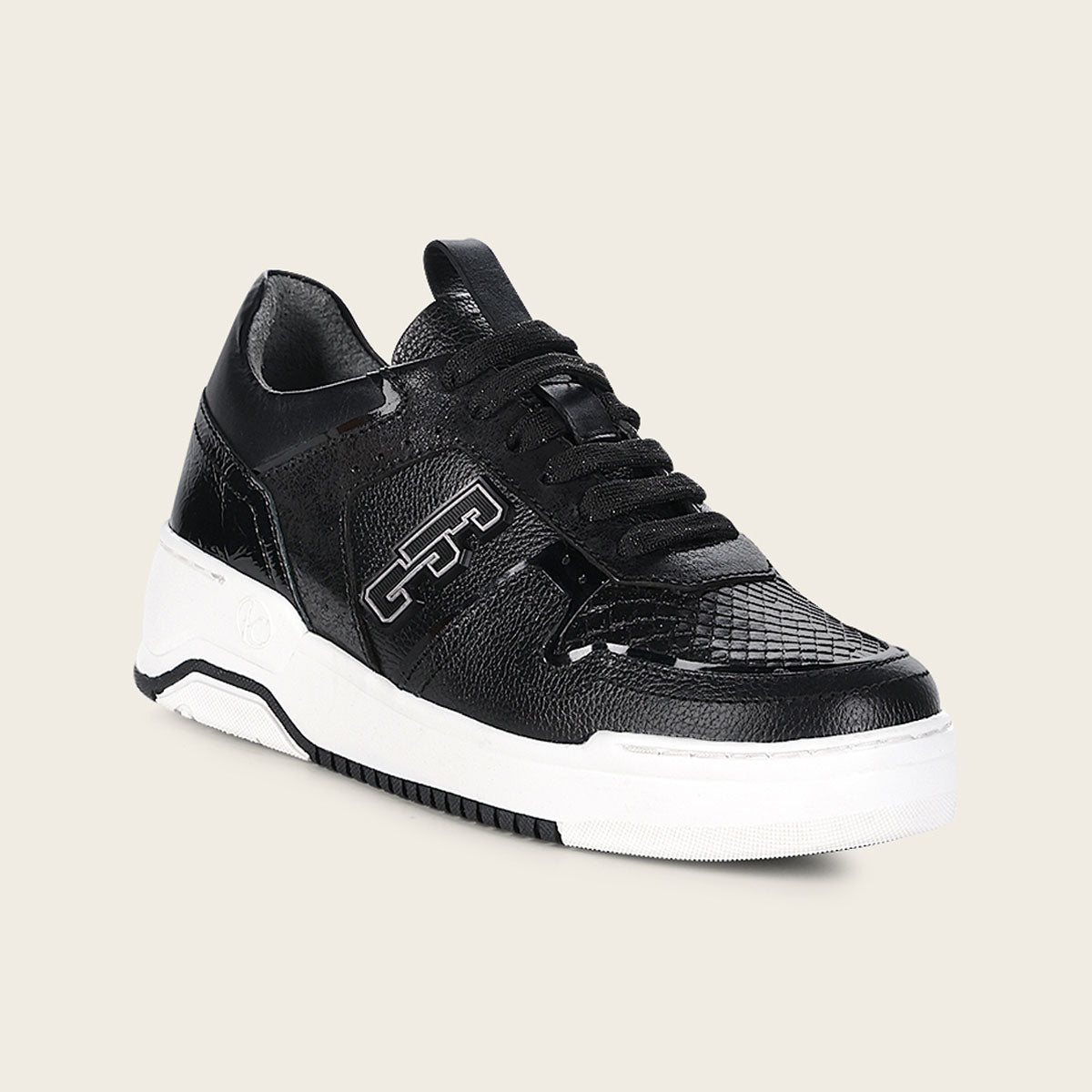Tenis para dama en piel genuina de pitón