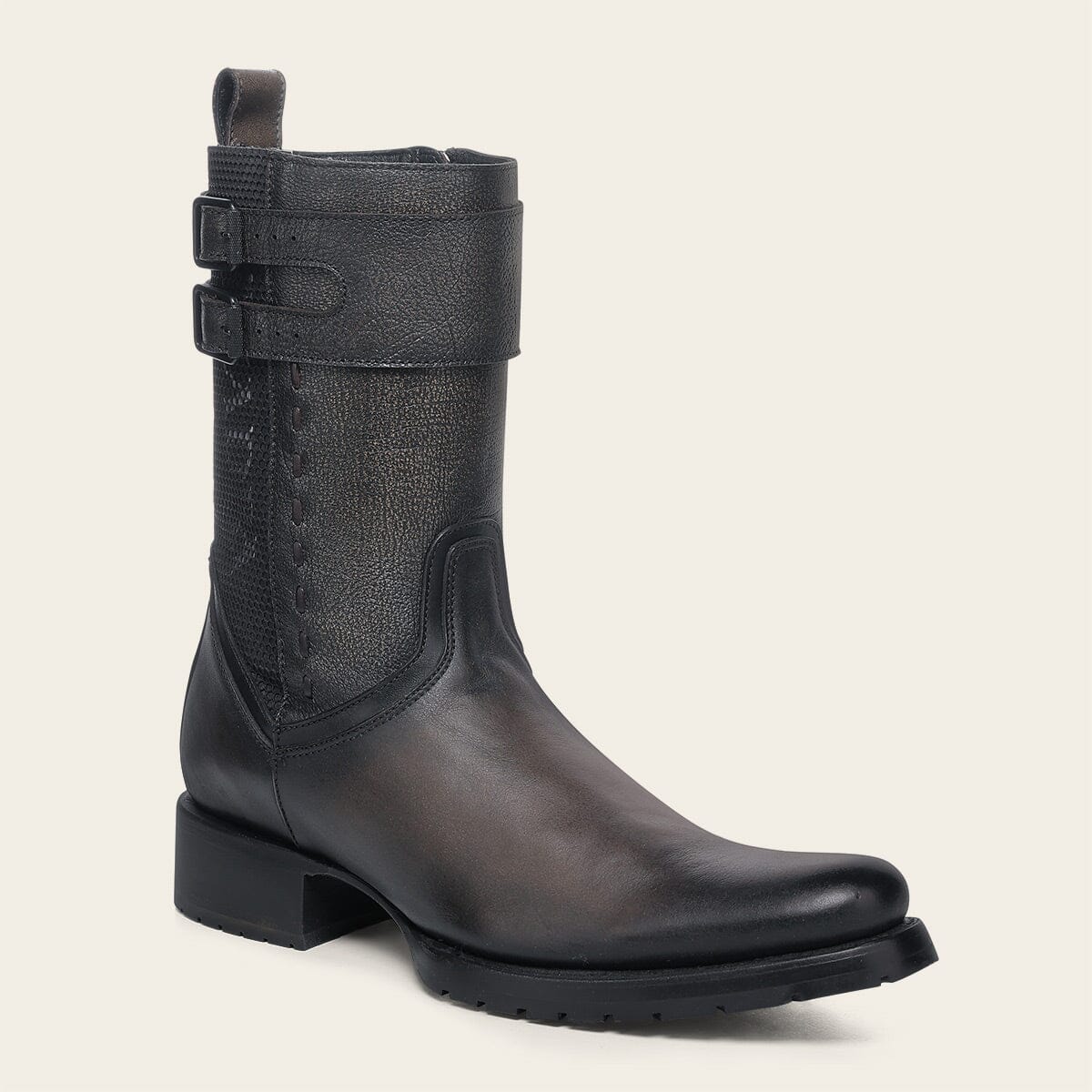 Bota urbana en piel genuina para caballero