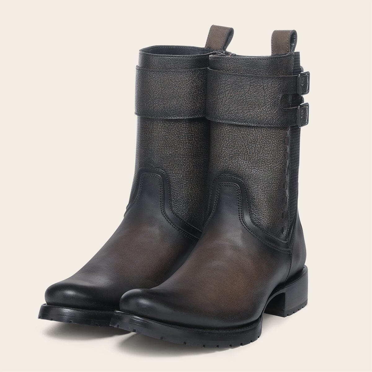 Bota urbana en piel genuina para caballero